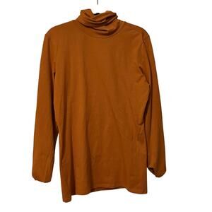 Peruvian Connection Burnt Orange Extreme T Neck Top Size Medium